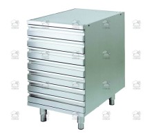 Блок ящиков из нержавеющей стали для пицца-столов 520 x 800 x 810 mm