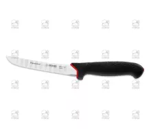 Boning knife scalloped edge 15 cm, black