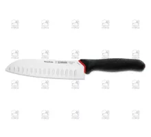 Нож Santoku с рифлёной кромкой 18 cm, чёрный