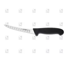 Boning knife scalloped edge 15 cm, black