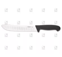 Steak knife scalloped edge 21 cm, black