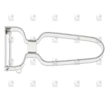 Peeler, metal, plane edge, 5 cm, Giesser, 8249 m 5