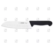 Нож Santoku с рифлёной кромкой 18 cm, чёрный