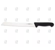 Bread knife, wavy edge, black, Giesser, 8355 w 24