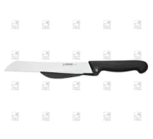 Bread knife w. distance device, wavy edge, black, Giesser, 8395 w 21