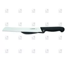 Bread knife w. distance device, wavy edge, black, Giesser, 8395 w 24