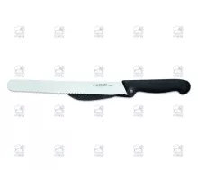 Bread knife w. distance device, wavy edge, black, Giesser, 8396 w 25