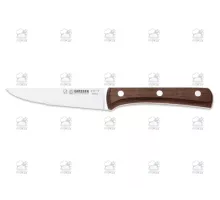 Steak knife serrated edge olive wood 12 cm, black