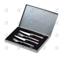 Steak cutlery, 2 pcs., palisander wood handle, Giesser, 9750-2