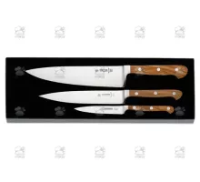 Best cut 3 pcs. knife set, olive wood, Giesser, 9840 bc o