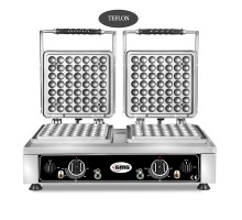 Vafeļu panna lokmia -s - 2x (ø 49 x 3cm x 1,4cm / 2,8cm) - 50° līdz 300°c masīva čuguna cepšanas plāksne - apkārtējo eļļas savākšanas paplāti