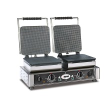 Вафельница gelato - 2x (23 x 23см) - сменная форма для выпечки, очень простая в сборке - 50° до 300°c - легкая чистка