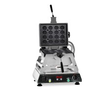 Vafeļu panna rondo - 2x (10.8 x 17.4 x 1.4 cm) - maināma čuguna cepšanas plāksne - 180° pagriežama - 50° līdz 300°c - nerūsējoša tērauda korpuss - ar taimeri