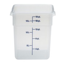 Caurspīdīgs polipropilēna pārtikas trauks CamSquare, Cambro, Camsquare, 17,2 l, 17,2L, Caurspīdīgs, 256x310x(H)320mm