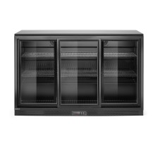 Холодильник Back bar с тройными раздвижными дверями, Arktic, 308л, черный, 220-240В/160Вт, 1350x520x(H)865мм
