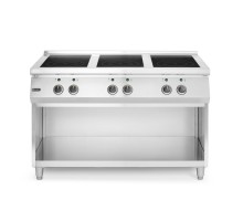 Indukcijas plīts ar 6 sildvirsmām, 400V/25500W, 1200x700x(H)890mm