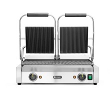 Kontaktgrils-divvietīgs Rievota, Rievota augša un apakša, 230V/3600W, 570x395x(H)510mm, 