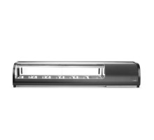 Suši vitrina, Arktic, Iekļauti konteineri: 6x GN 1/3 (H) 40mm., GN 1/3, Melns, 220-240V/190W, 1529x426x(H)296mm