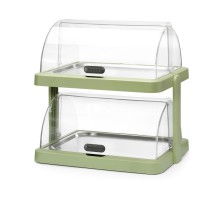 Dubultais roll-top dzesēšanas vitrīna Duo UNIQ, designed by Robert Bronwasser, Zaļš, 480x355x(H)480mm