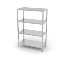 Uzglabāšanas plaukts ar 4 pilniem plauktiem - skrūvējams, Kitchen Line, 1000x500x(H)1800mm