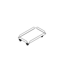 Atkritumu tvertņu ratiņi vienai 60 l atkritumu tvertnei