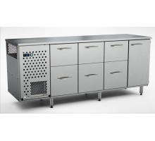 Aukstais skapis dzērieniem 2000 mm, 1 durvis, 6 atvilktnes