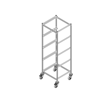 Ratiņi 5 trauku mazgājamās mašīnas plauktiem