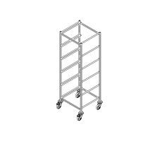 Ratiņi 6 trauku mazgājamās mašīnas plauktiem