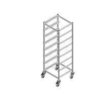 Ratiņi 8 trauku mazgājamās mašīnas plauktiem