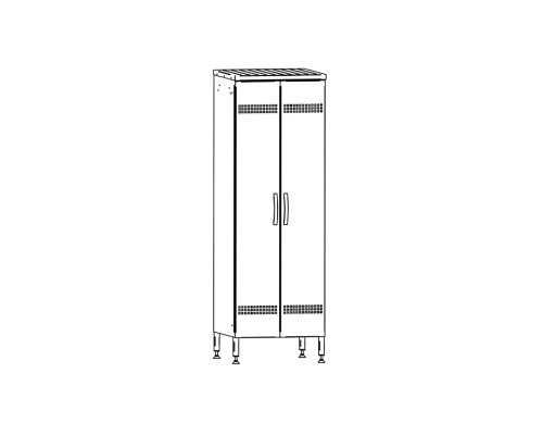 Tīrīšanas skapis 600 mm ar bļodu INOX BALTIC KRK-600