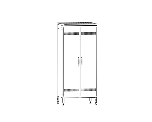 Tīrīšanas skapis 800 mm ar bļodu INOX BALTIC KRK-800