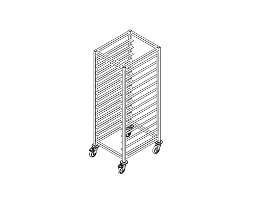 Тележка для выпечки на 13 противней (450×600 мм) INOX BALTIC P-13/450