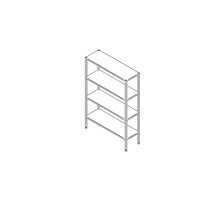 Сваренная полка для пола с 4 уровнями 2400×500ммMassive