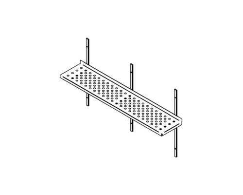 Wall shelf 2200×300mm perforated INOX BALTIC SR-2200x300_perfo