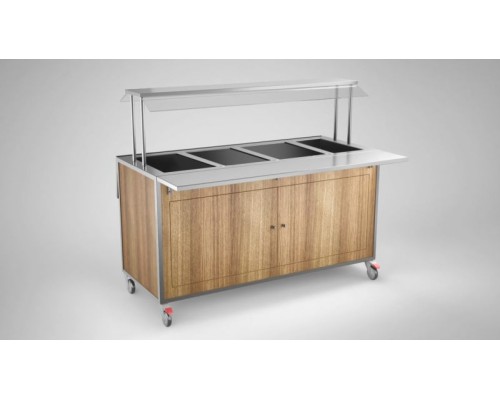 Буфет с горячей раковиной 1600 мм INOX BALTIC SSB-1600