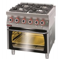 gas stove with electric oven, Kromet, 700.KG-4/PE-2