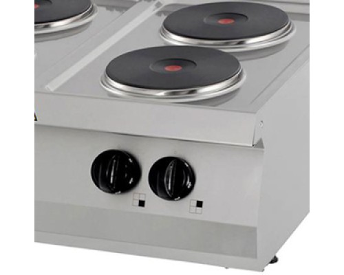 Сверхмощная плита - 4 конфорки - Двойной блок - Глубина 70 см - Электрическая, Maxima, 09394998