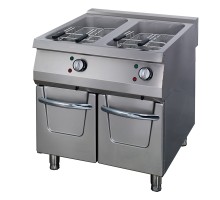 Fritēze Premium - 2 x 22L - divvietīga - 90cm dziļumā - ar iztukšošanas krānu - elektriska