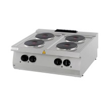 Heavy Duty Cooker - 4 Burners - Double Unit - 70cm Deep - Electric