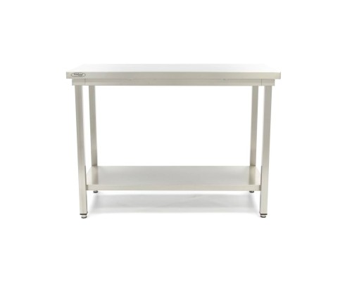 Stainless Steel Table - 140 x 60cm - Adjustable Height - with Storage Shelf, Maxima, 09300962