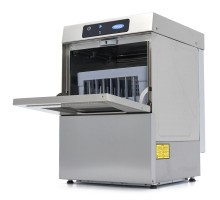 Glass Washer - 35 x 35cm - with Drain, Rinse Aid and Soap Pump - Digital Display - 230V