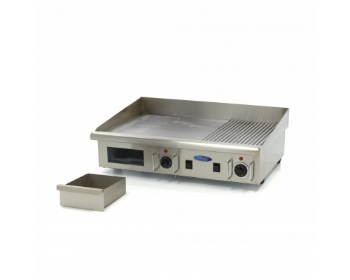 Griddle - Half Grooved - 73cm - incl Drip Tray - 400V, Maxima, 09300080