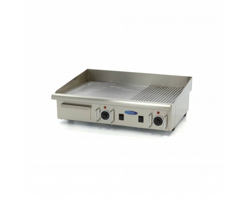 Griddle - Half Grooved - 73cm - incl Drip Tray - 400V, Maxima, 09300080