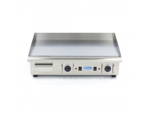 Grillis - Hromēts, gluds - 73cm - ar pilienu paplāti - 400V, Maxima, 09365164