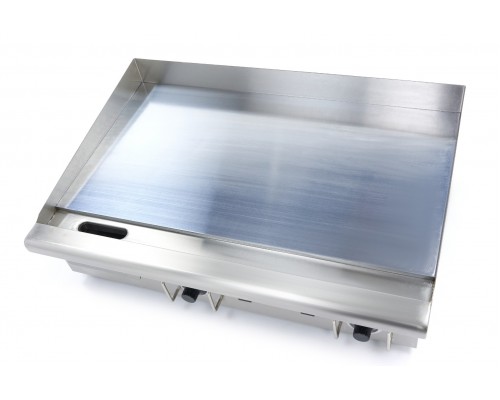 Grillis - Hromēts, gluds - 73cm - ar pilienu paplāti - 400V, Maxima, 09365164