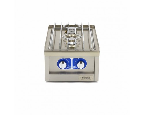 Komerciālā plīts - 2 degļi - viengabala - 60 cm dziļumā - gāzes plīts, Maxima, 09391510