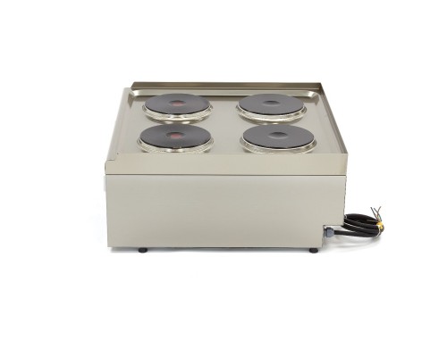 Komerciāla plīts - 4 degļi - dubultā iekārta - 60 cm dziļumā - 400 V, Maxima, 09391530
