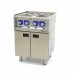 Komerciāla plīts - 4 degļi - dubultā iekārta - 60 cm dziļumā - 400 V, Maxima, 09391530