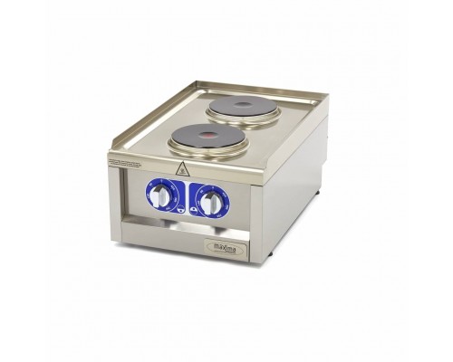 Komerciāla plīts - 2 degļi - viengabala - 60 cm dziļumā - elektriskā, Maxima, 09391550