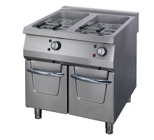 Fritēze Premium - 2 x 22L - divvietīga - 90cm dziļumā - ar iztukšošanas krānu - elektriska